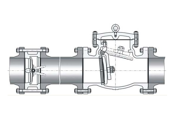 对夹式止回阀安装示意图